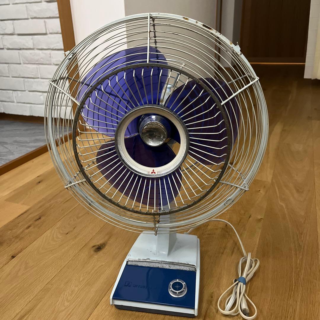 【昭和レトロ】Mitsubishi 卓上扇風機 D30-H 昭和レトロ 三菱扇風機 / D30-H11｜yabuka
