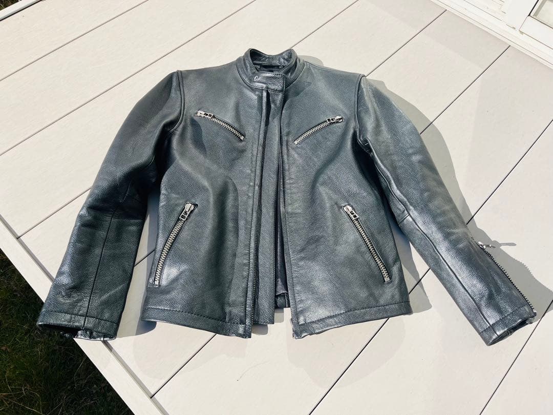 美品　HARUF Sergio 本革 シングルライダースジャケット　ハルフ Haruf（ハルフ） 革ジャン ライダースジャケット レザージャケット