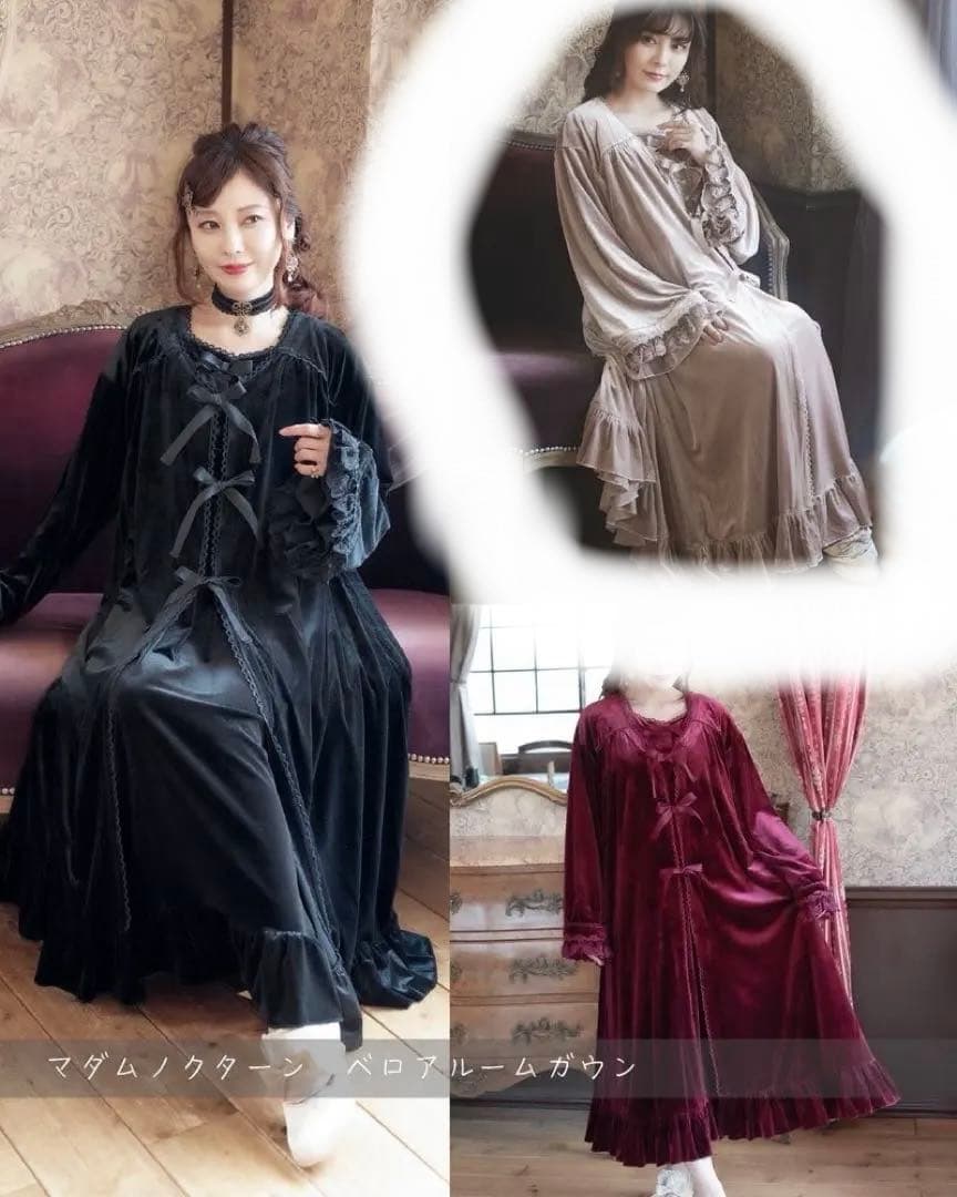 ルームガウン ピンク L マダムノクターン クラロリ くる実 - メルカリ