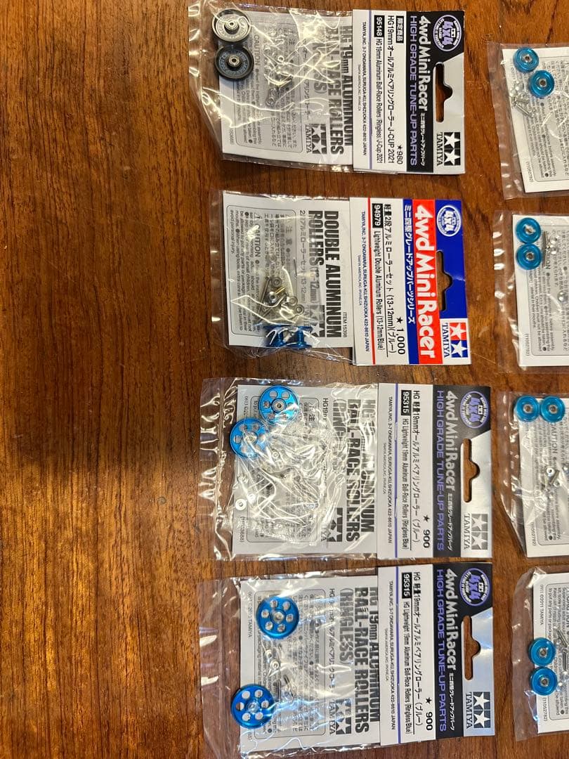 ミニ四駆 19mm アルミ　ローラー 13mm ２段　13-12 ブルー