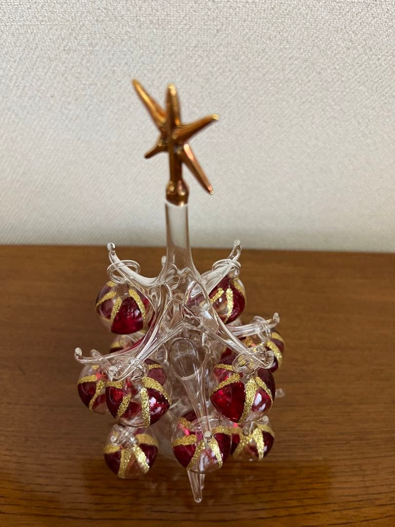 箱根ガラスの森美術館 ガラス クリスマスツリー金と赤 - メルカリ