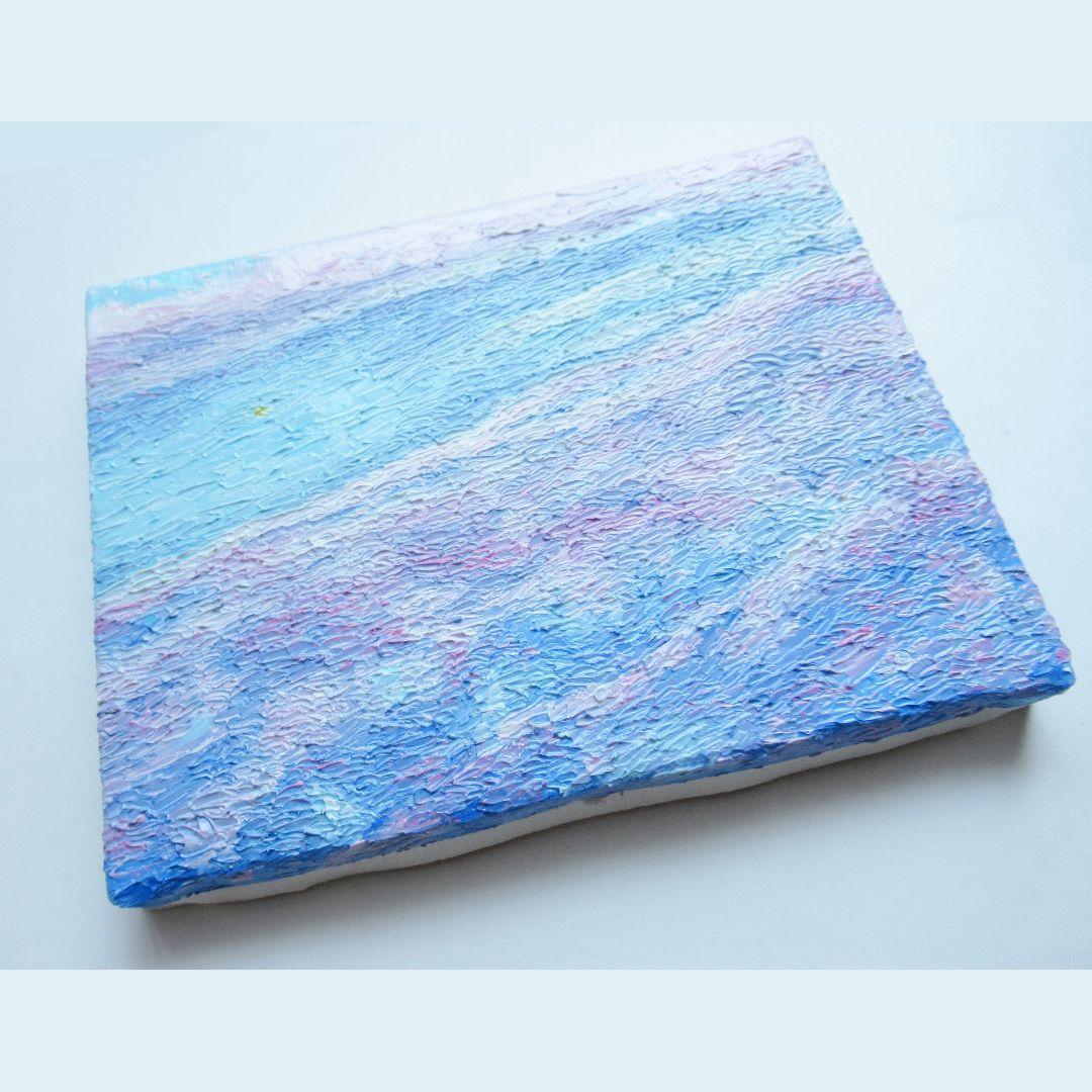 ［匿名で配送］ 一点もの 夕方 空 星 油絵 油彩 絵