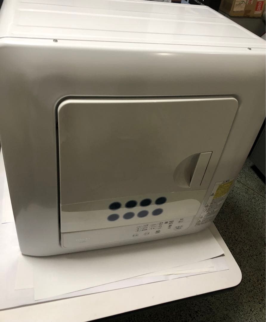TOSHIBA 東芝 電気 乾燥機 ED-458 2023年製 TOSHIBA（東芝） 衣類乾燥機 乾燥容量 4.5kg ピュアホワイト TOSHIBA