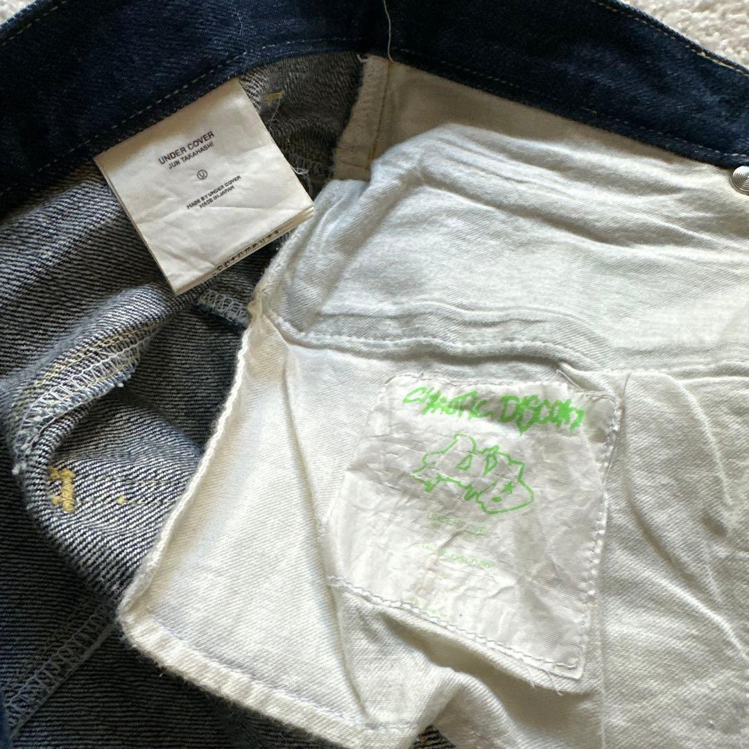 01ss UNDERCOVER 稲妻 サンダーステッチデニム パンツS - メルカリ