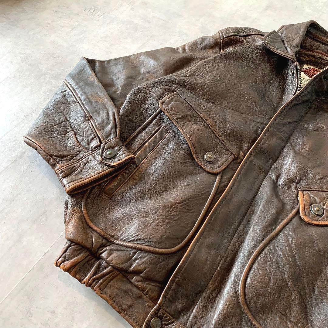 超希少】80s ハーレーダビッドソン フライトレザージャケット A-2