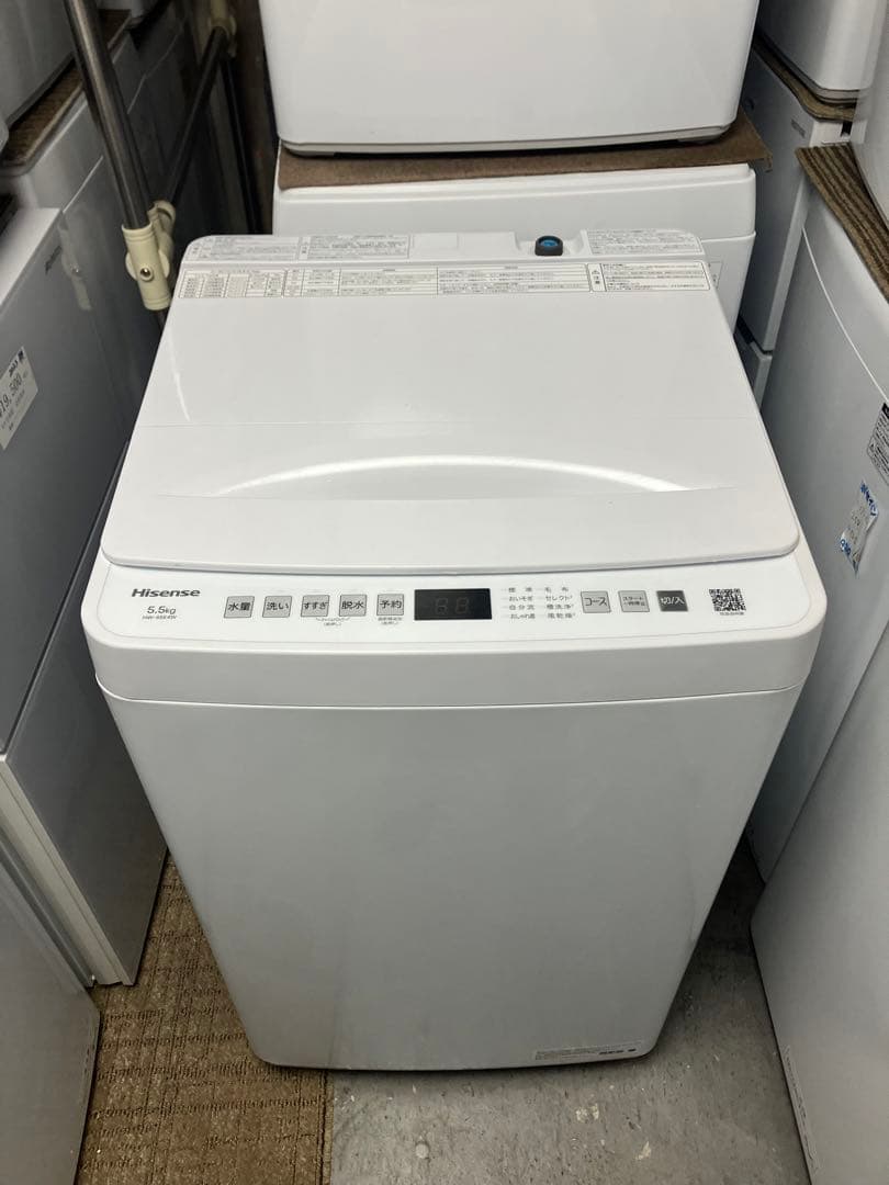 Hisense2024年製 HW-55E2W全自動洗濯機 5.5kg 中古洗濯機
