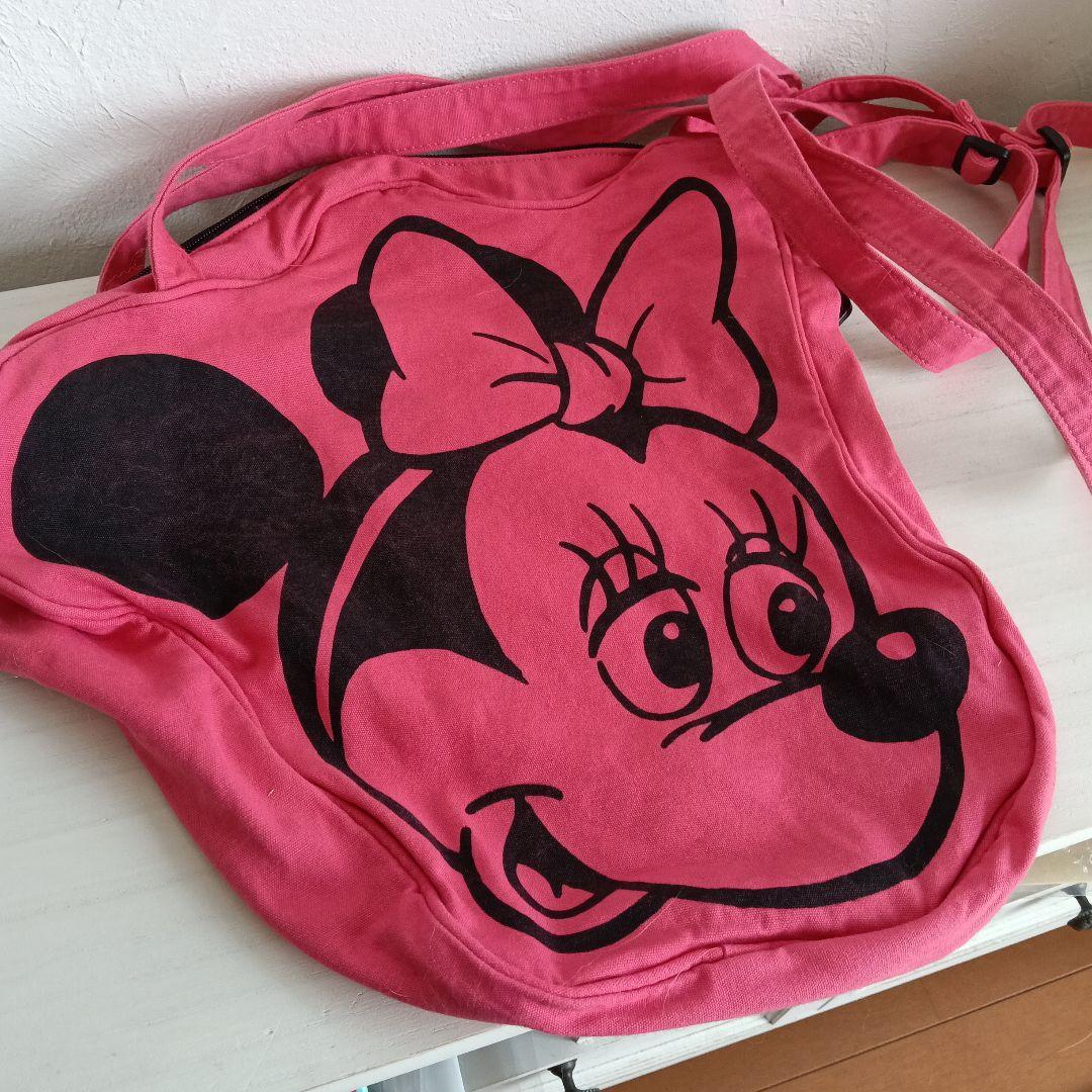 WCJ ミニー フェイスデザイン ショルダーバッレッド ディズニー - メルカリ