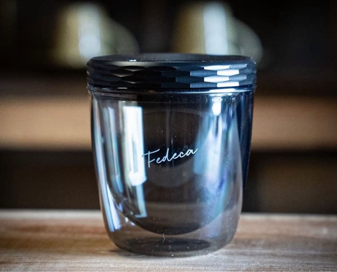 新品未使用】FEDECA ダブルウォールグラス とコ一スタ一兼蓋 セット