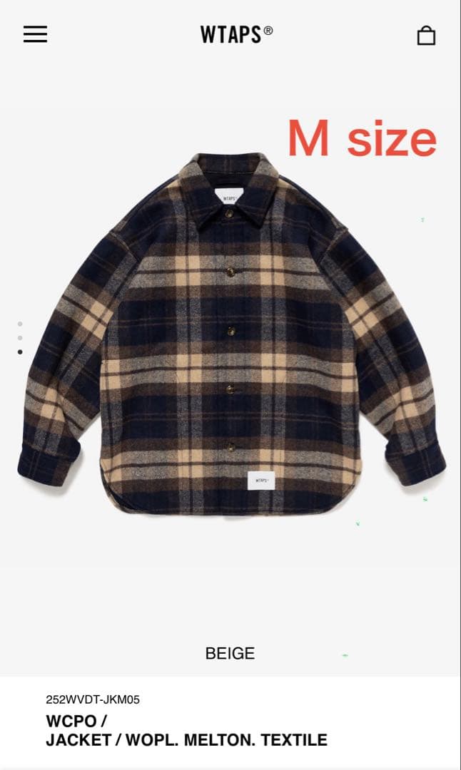 [プロフ必読] wtaps 25aw wcpo jacket 🔥新品訂購/追加❗️ 〰️WTAPS 25AW WCPO / JACKET / WOPL. MELTON