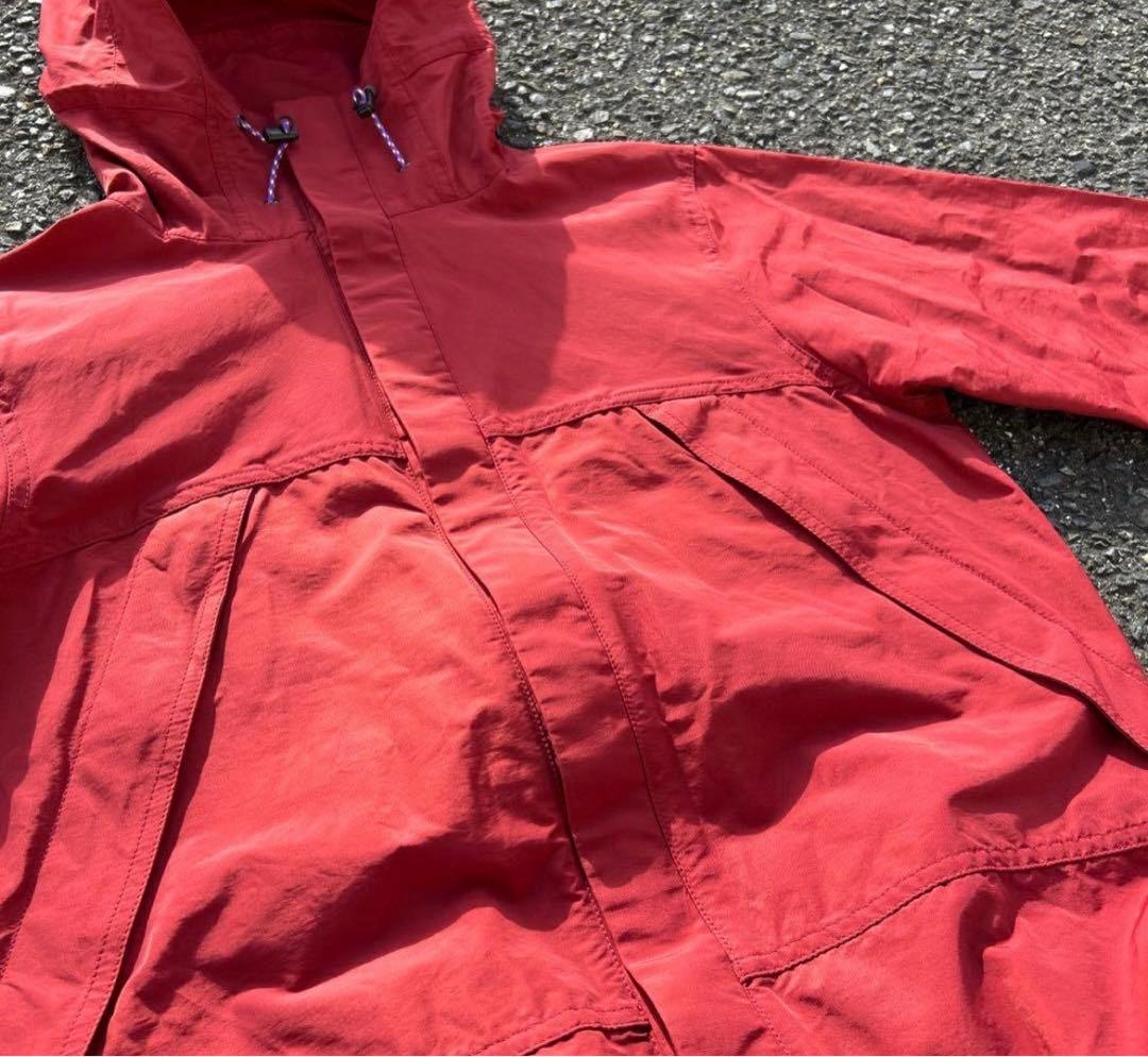 old stussy 90s マウンテンパーカー レッド ドローコード テック