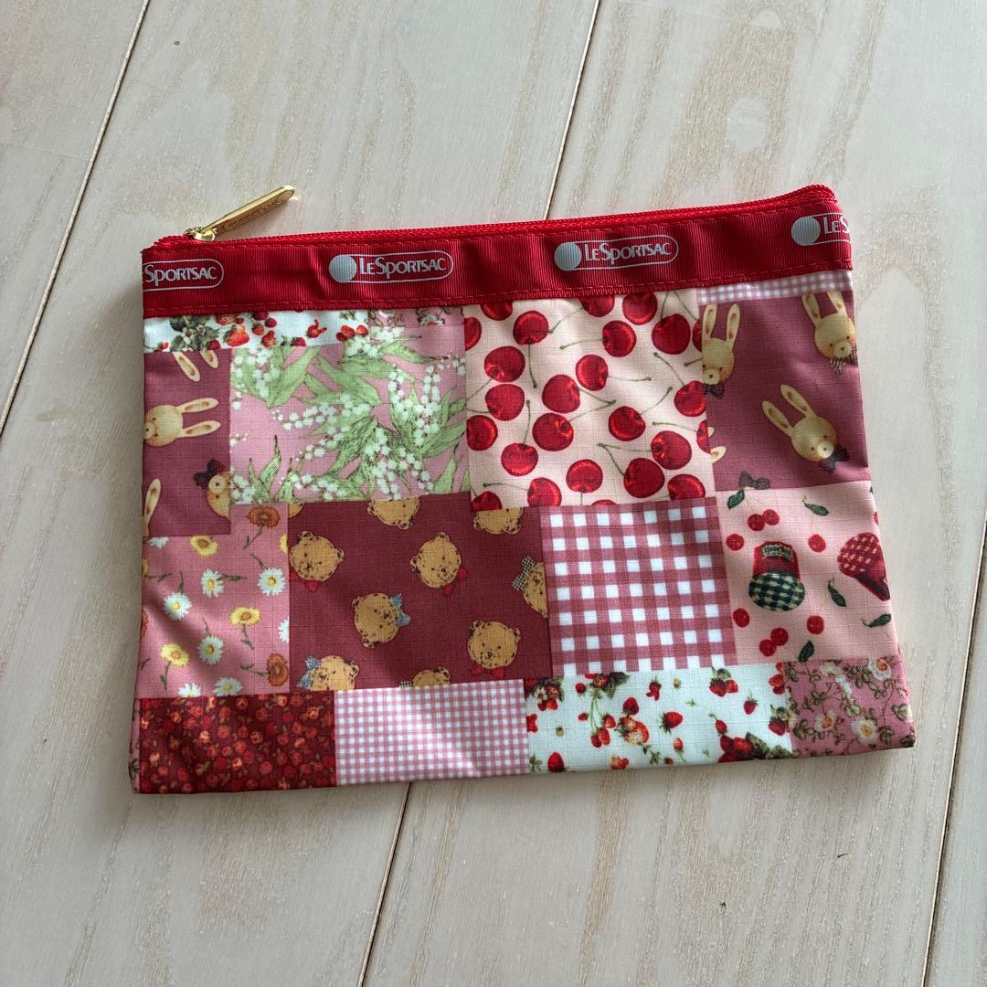 レスポートサック ピンクハウス ボストンバッグ 赤 パッチワーク