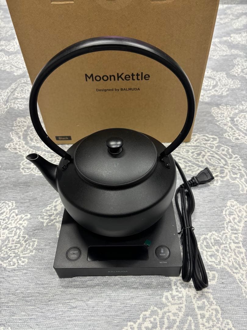 バルミューダ　ジャンク　MoonKettle 電気ケトル ムーンケトル　黒 1度単位で調整可！ 湯沸かしさえ優雅に変えるバルミューダの新・電気
