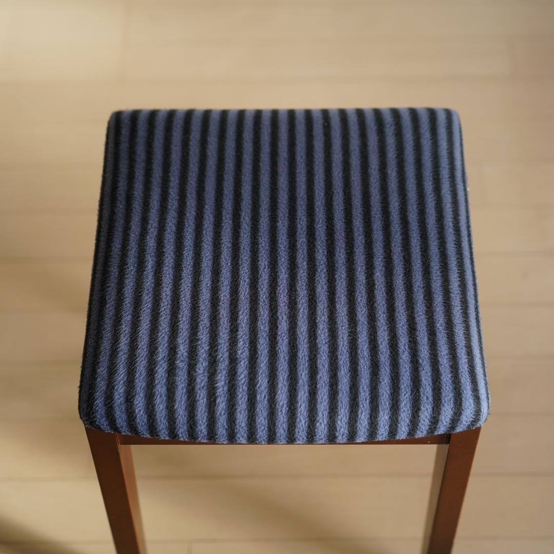 木製スツール ストライプ／オットマン／ヴィンテージ - メルカリ