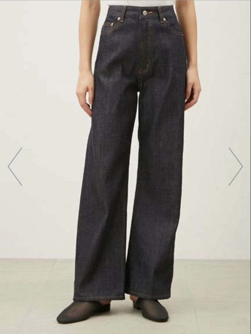 《新品》MilaOwenセルビッチ ワイドストレート デニムパンツ サイズ0