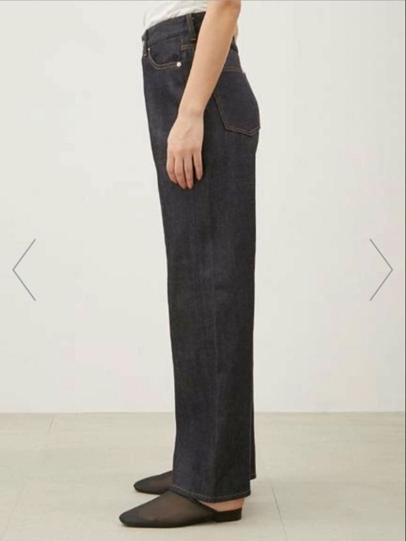 《新品》MilaOwenセルビッチ ワイドストレート デニムパンツ サイズ0