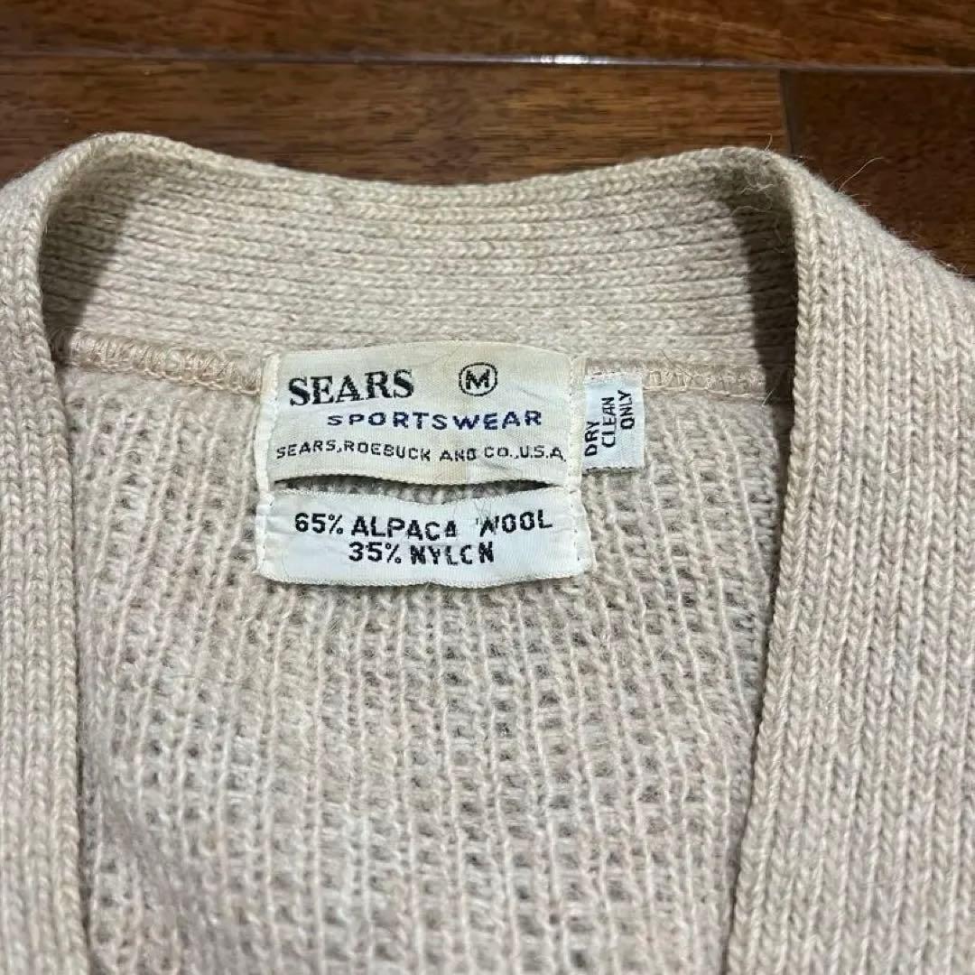 60s Searsアルパカ カーディガン ビンテージ シアーズ USA M L - メルカリ