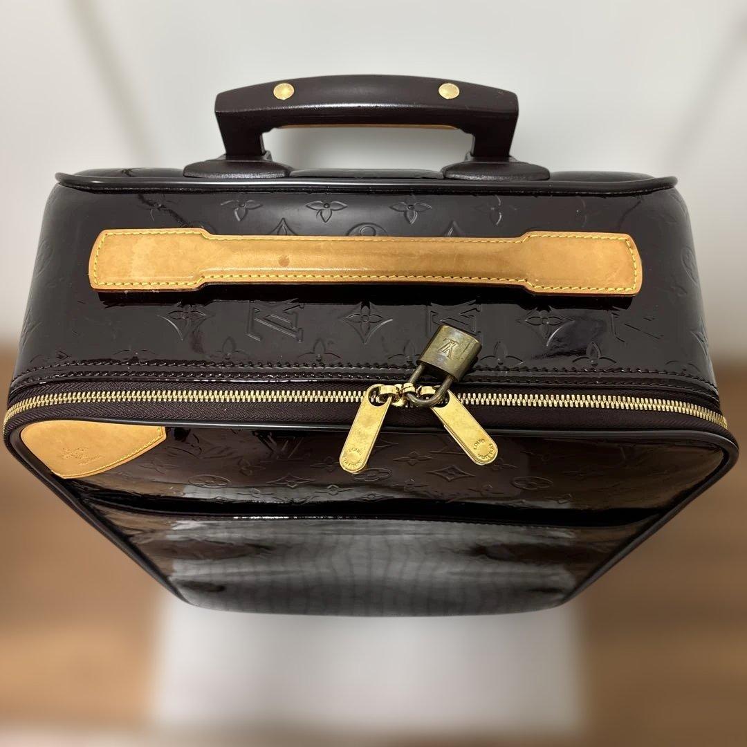 Louis Vuitton ヴェルニ パープル ペガス45 キャリーケース - メルカリ