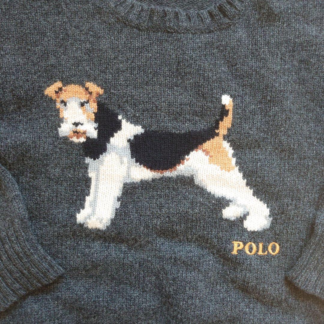 ポロ ラルフローレン セーター ニット 犬の刺繍 130サイズ 子供用