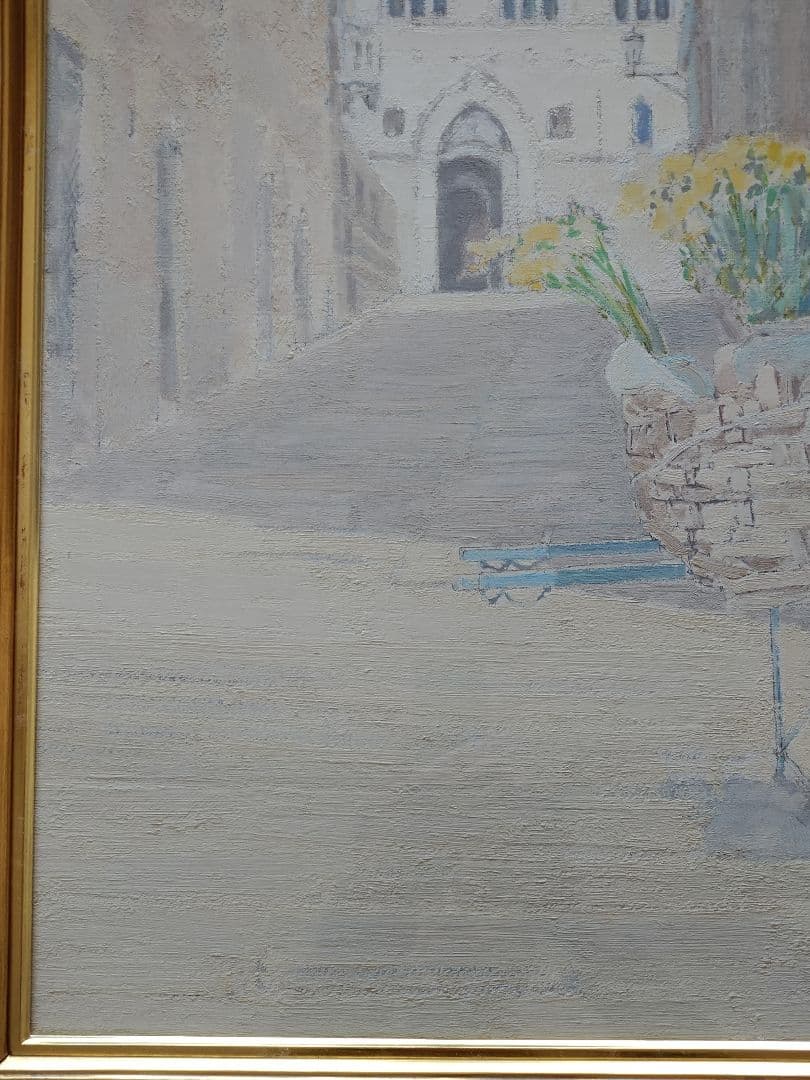 油彩画　松浦安弘　花車