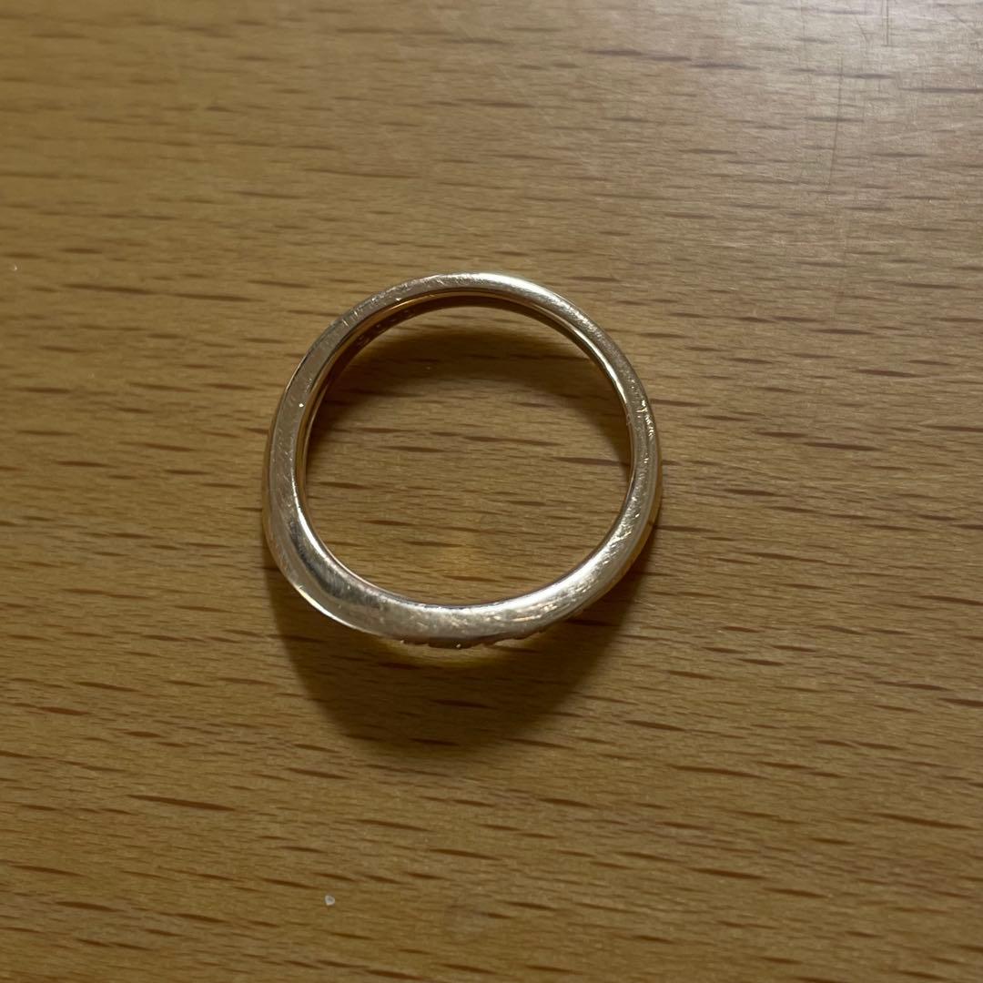 ★曲線美★スタージュエリー K18ダイヤモンドリング 0.06CT 5号