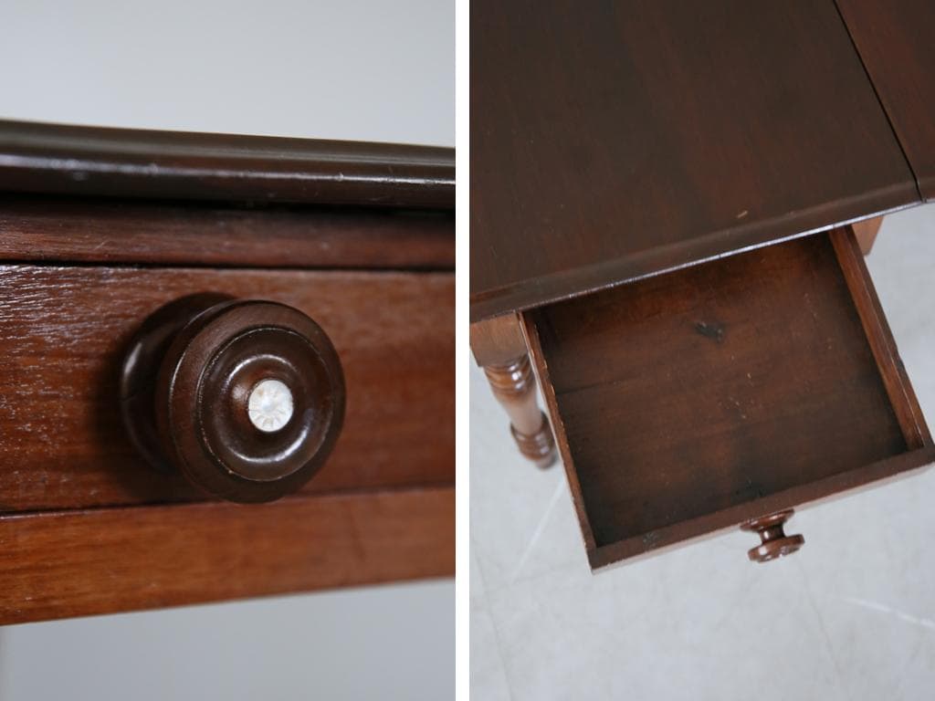 英国アンティーク木製ドロップリーフテーブル/バタフライ/ダイニング机