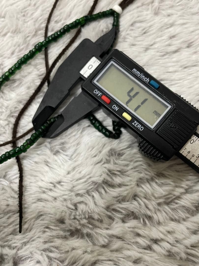 希少ヴェネチア産グリーン アンティークビーズ ネックレス goros