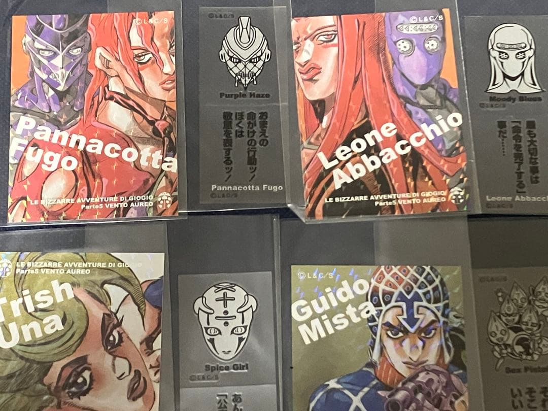 ジョジョ リアルペイントシート ジョルノ ミスタ アバッキオ フーゴ トリッシュ