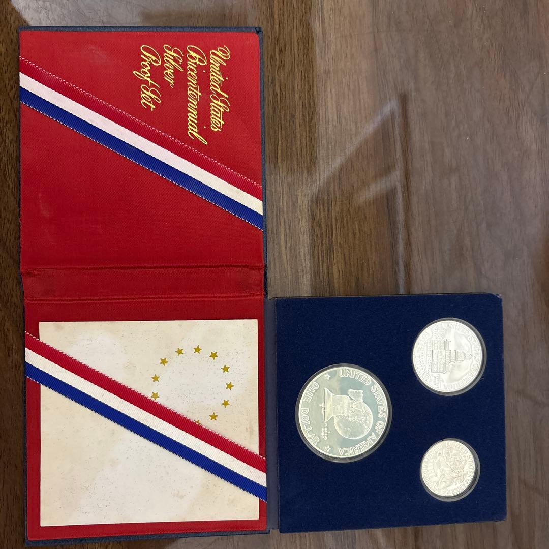 アメリカ建国200周年記念 シルバープルーフセット 3種【銀貨3枚・40%銀