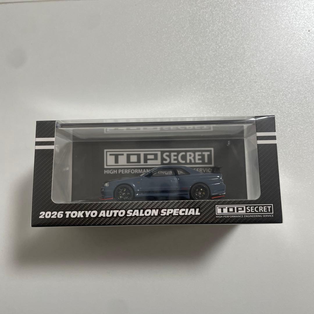 オートサロン2026限定！TOP SECRET BNR 34 激戦必至!! トップシークレットのR34ミニカーを東京オートサロン会場で
