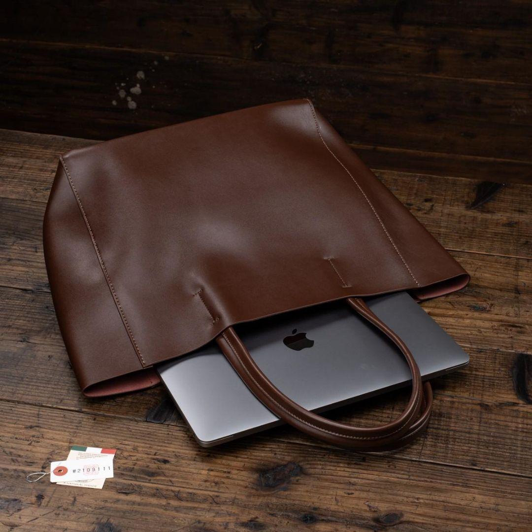 メンズ トートバッグ 本革 A4サイズ ダークブラウン 焦げ茶色 - メルカリ