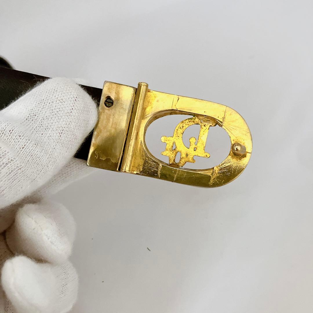高級】クリスチャンディオール ゴールドブランドロゴ ベルト バックル