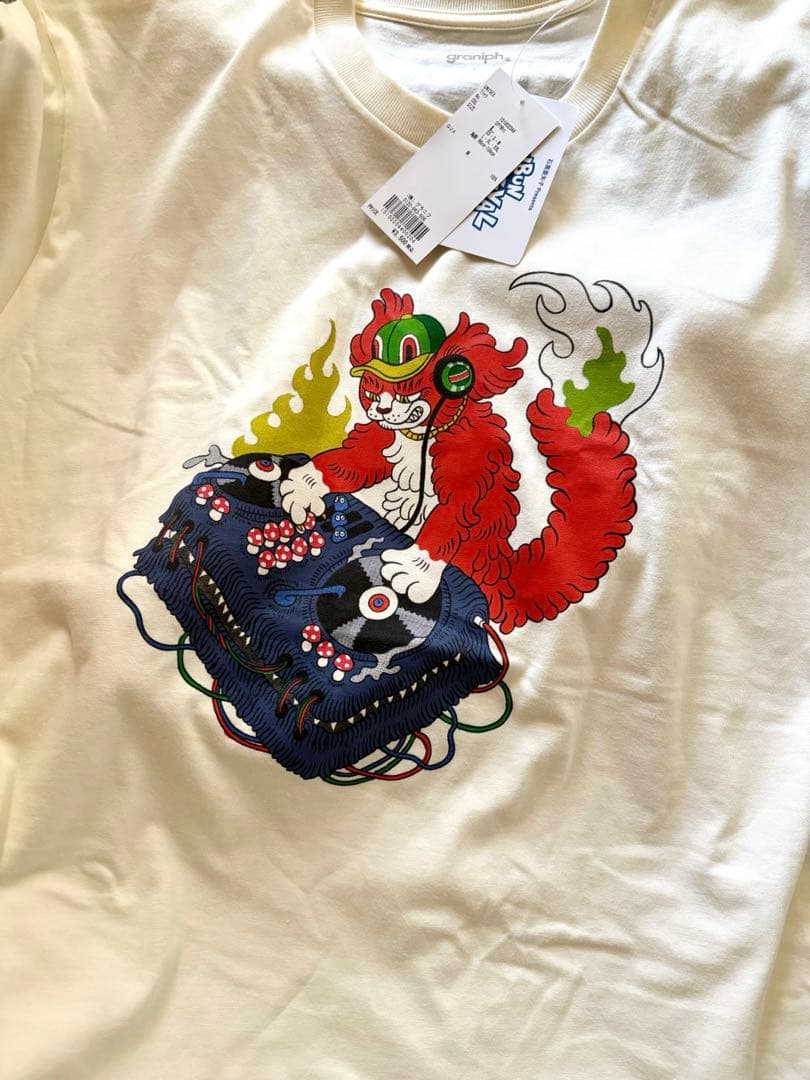 新品 graniph グラニフ 石黒亜矢子 Tシャツ L DJNYAO 猫 - メルカリ