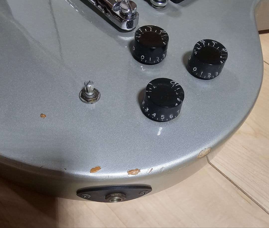 Burny レスポールタイプ エレキギター シルバー - メルカリ