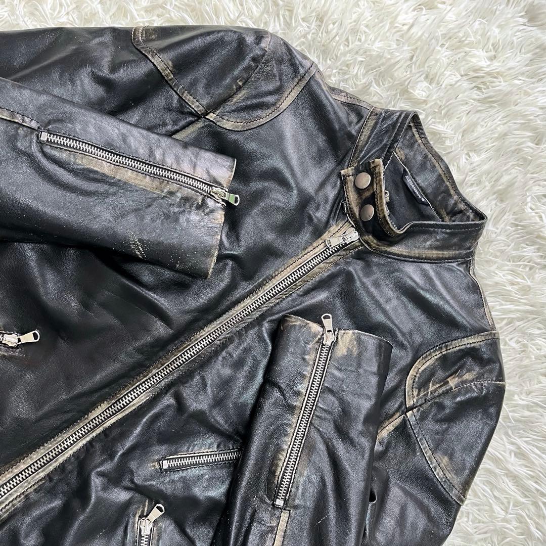 ダニエレ アレッサンドリーニ レザージャケットLシングルライダース