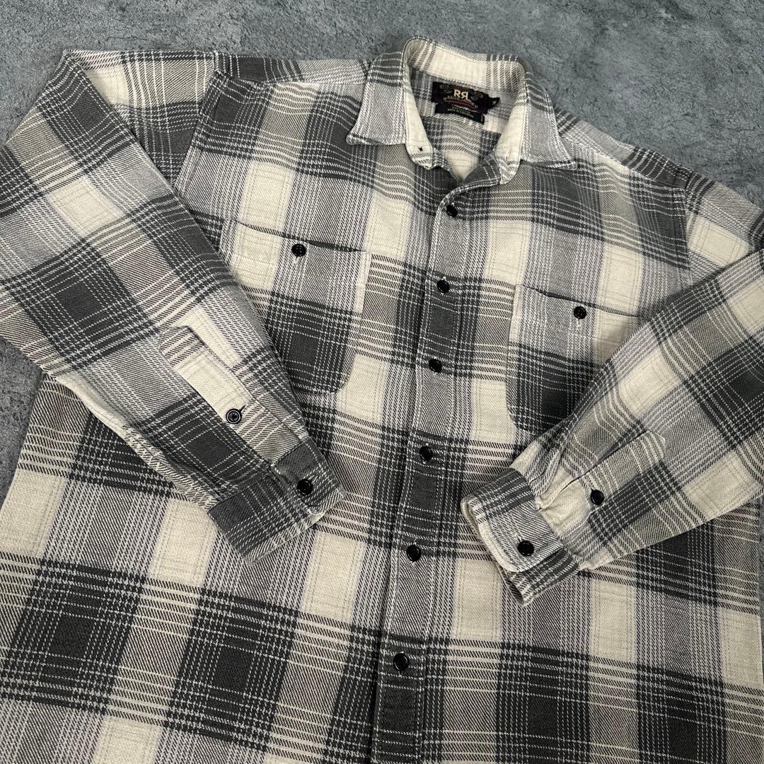 RRL DOUBLE RL 90s ビンテージ 三つ星 オンブレ チェックシャツ - メルカリ