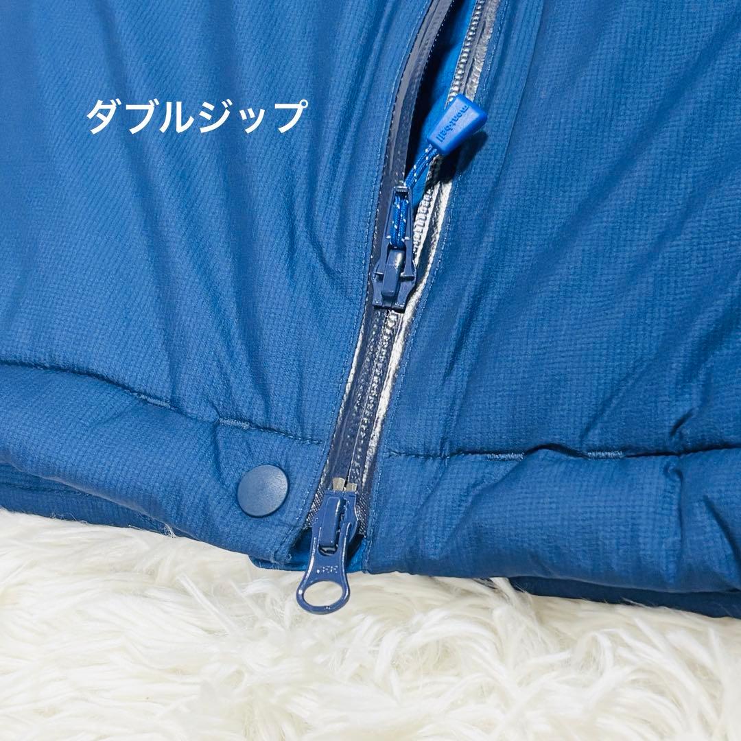 ◇459 ほぼ新品 モンベル フラットアイアン 防風 マウンテンパーカ 青