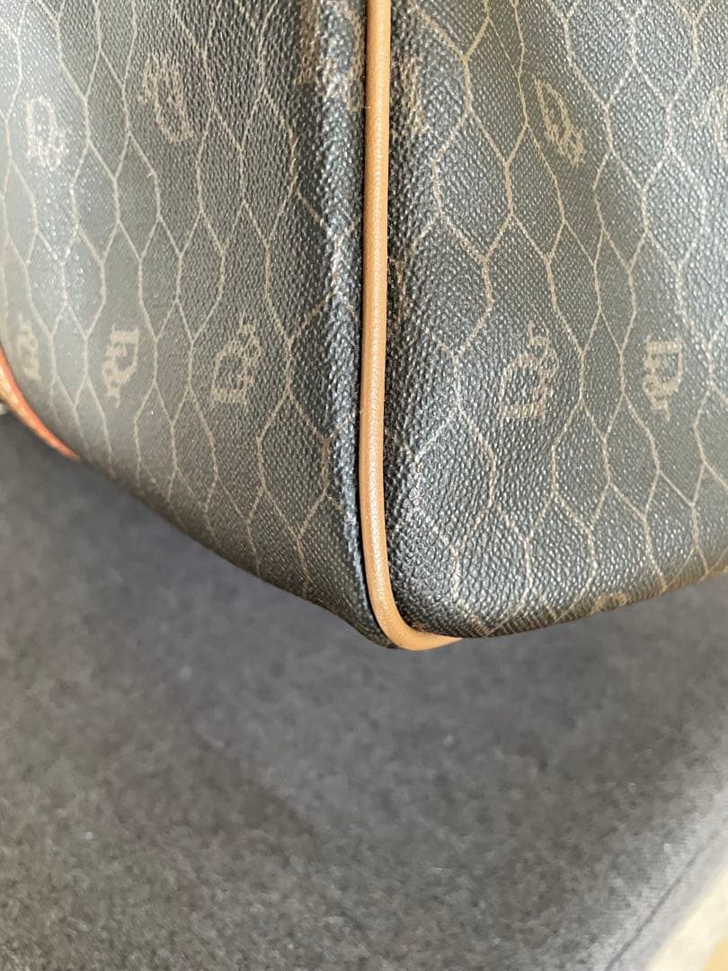 《美品》 Christian Dior ボストンバッグ ブラウン ハニカム 旅行