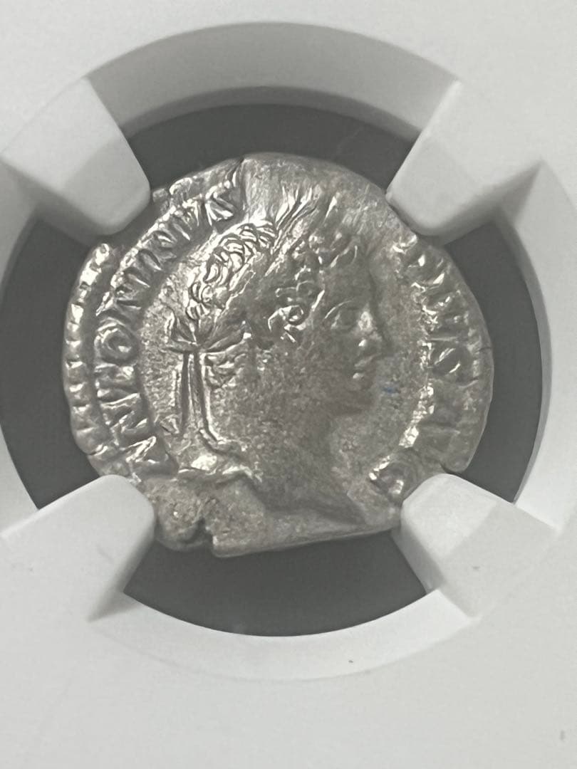 【最終値下げ】ローマ帝国 カラカラ ARデナリウス NGC鑑定付き 人気カラカラ帝のデナリウス!】古代 ローマ帝国 AD 198-217年 AR 銀貨