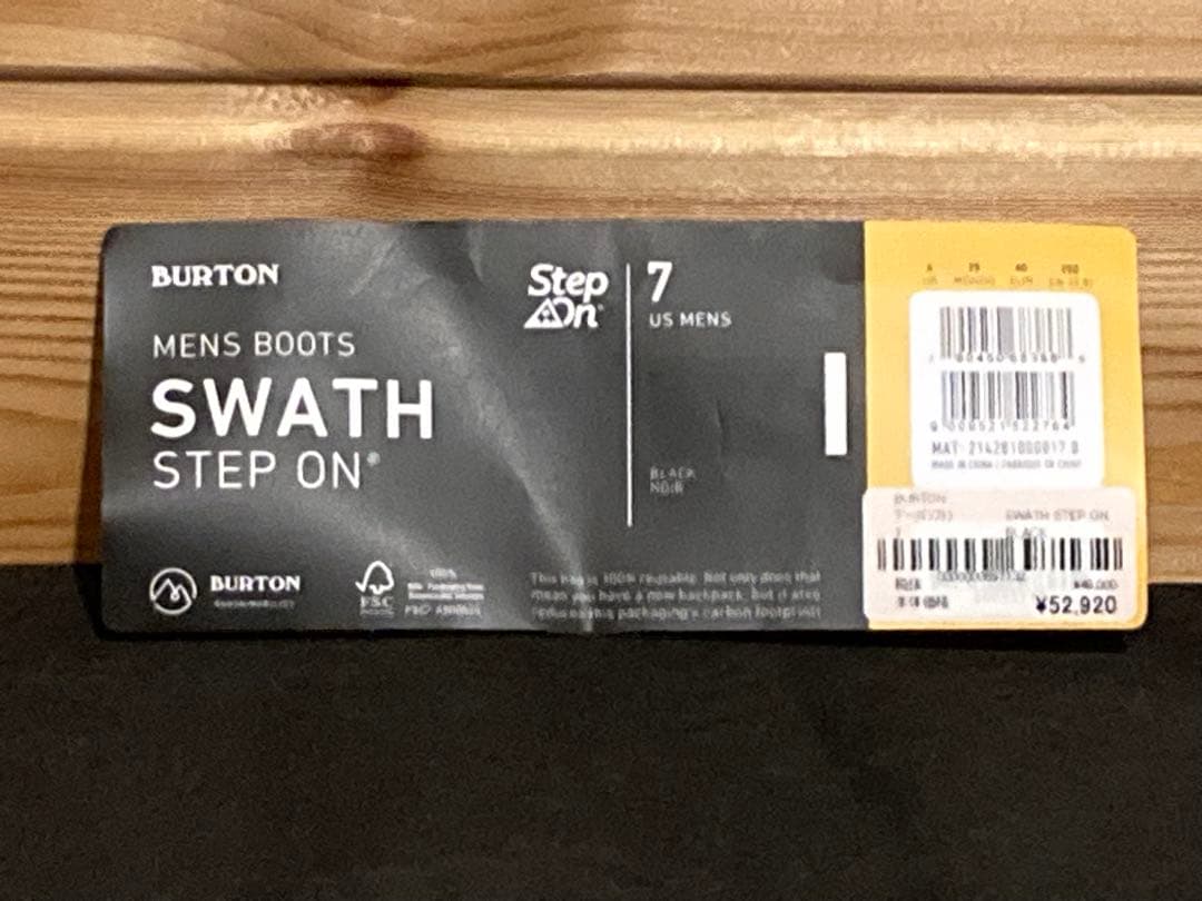 スノーボード BURTON SWATH STEP ON 25.0cm