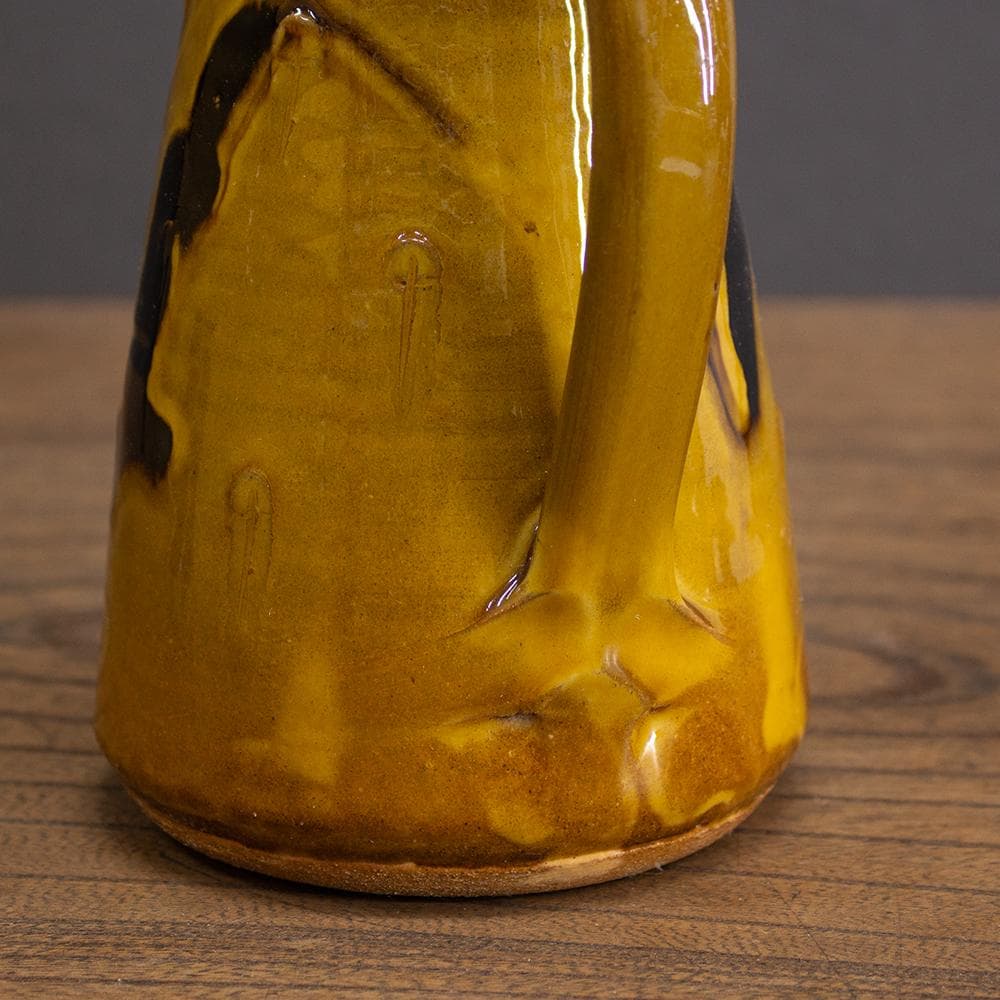 布志名焼 ピッチャー 高さ15cm 民芸 昭和レトロ （マーブル柄1）の通販