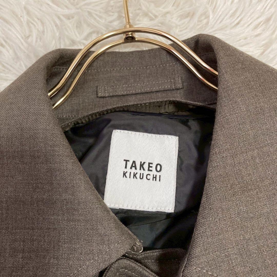 《美品》 TAKEO KIKUCHI コート ブラウン M ビジネス キレイめ