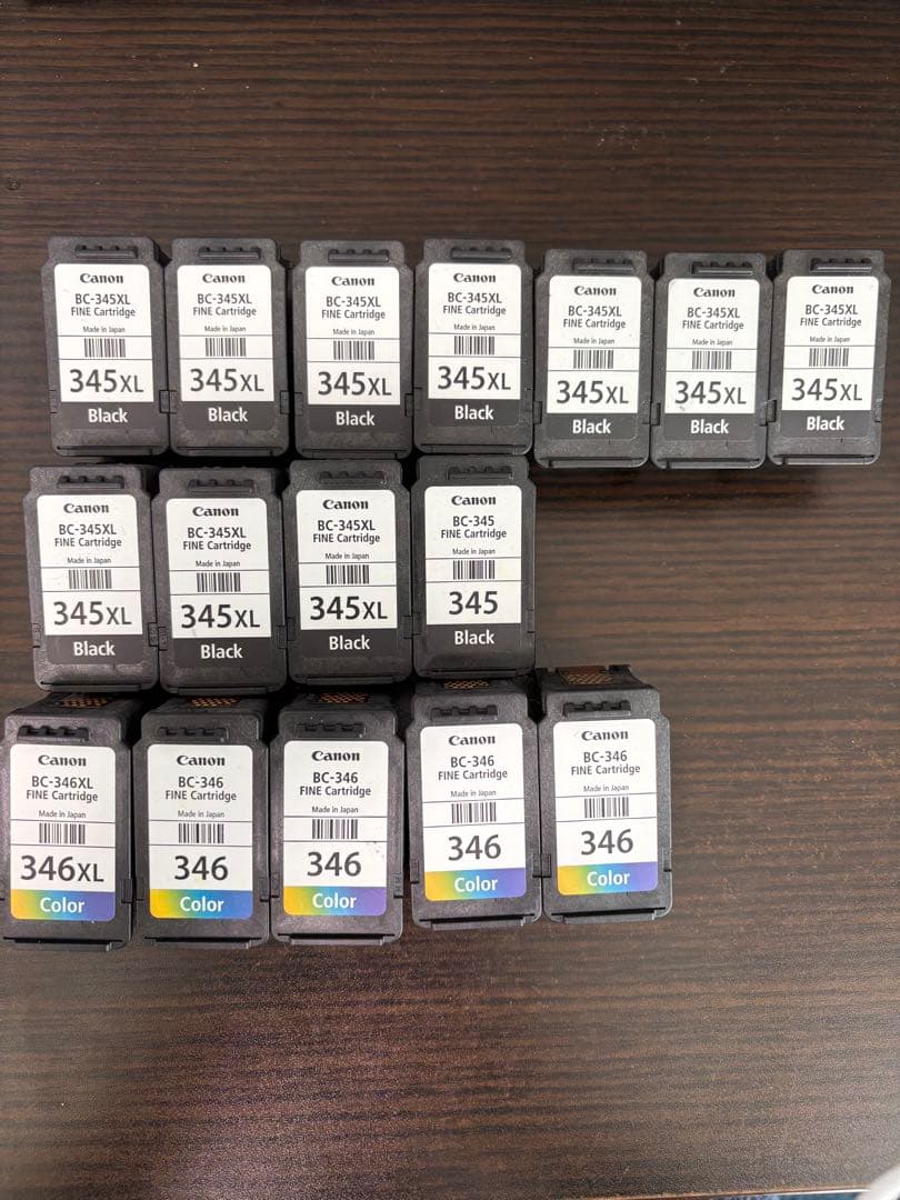 【使用済】Canon 純正 BC345 BC346 (XL含)インク セット PIXUS BC-345/346 Canon キャノン 用 純正用詰め替えインク ビギナー