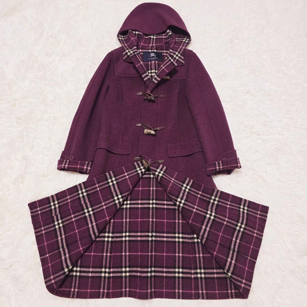 極美品✨バーバリーロンドン カシミヤ混 ダッフルコート ボルドー 楽天市場】イングランド製 □ バーバリー ロンドン ウール ダッフル