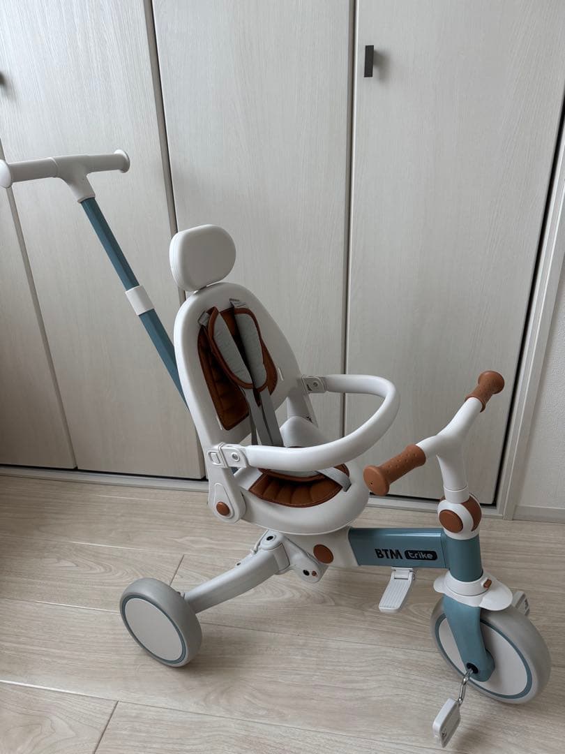 【使用頻度少】BTM 子供用三輪車 7in1 ブルー×ブラウン Amazon.co.jp: BTM 子供用三輪車 7in1 折りたたみ 手押し 7way 1~3歳