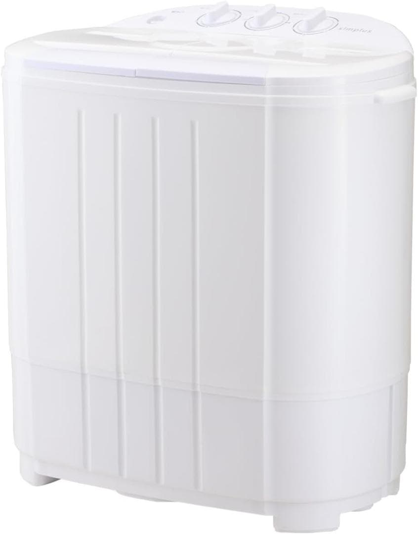【新品】二槽式洗濯機 SP-NWM01-WH ホワイト Amazon | simplus シンプラス 二層式洗濯機 脱水付き 小型洗濯機 二槽