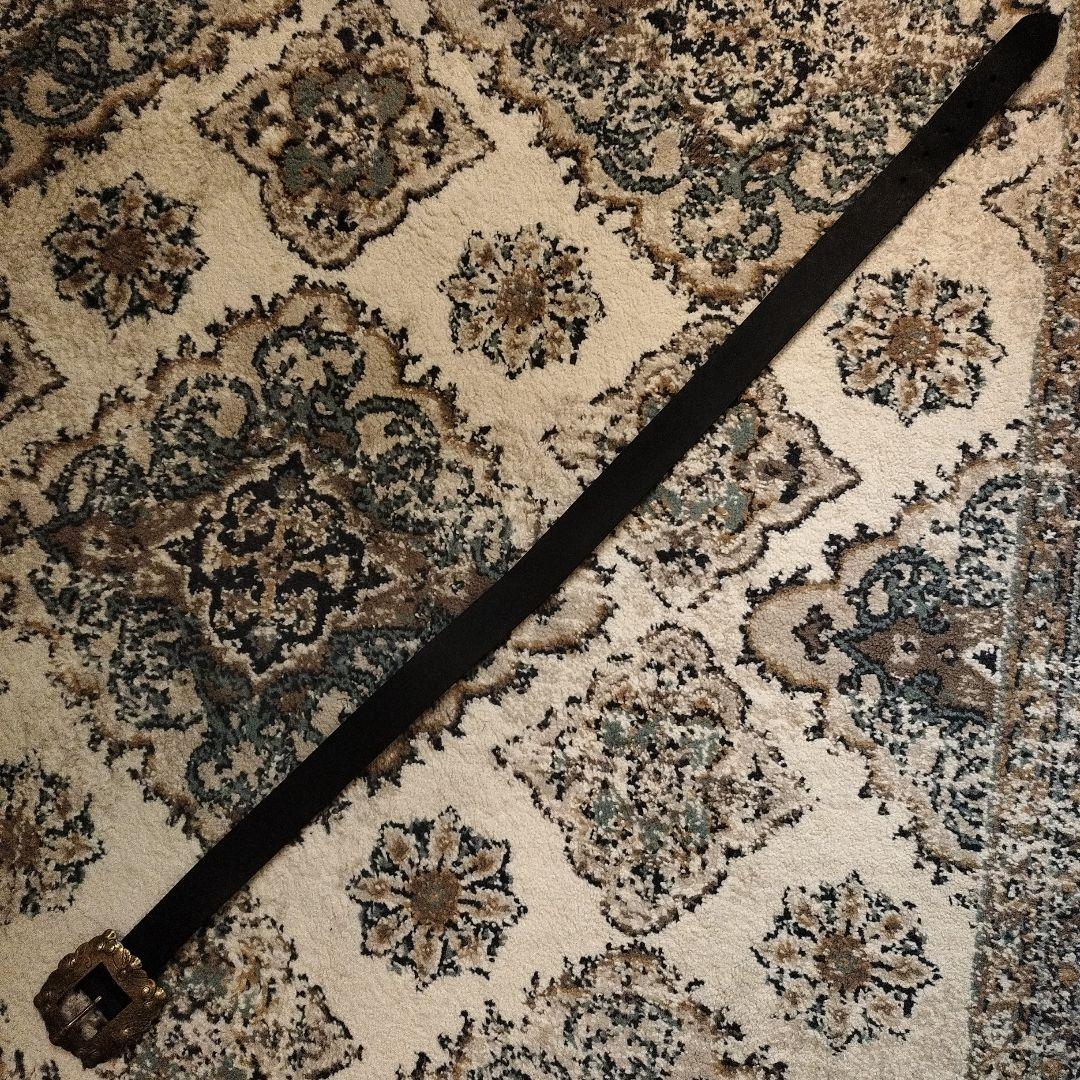 ラルフローレン ビンテージ ネイティブ 黒レザーベルト RRL ジョニーデップ