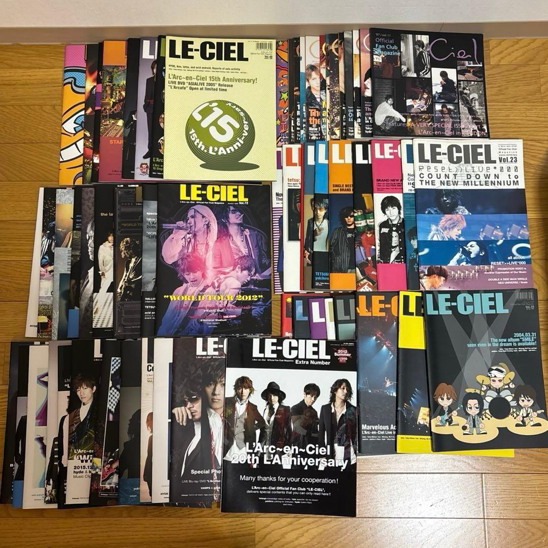 ラルク　アン　シエル　ルシエル　会報68冊まとめ売り　継続特典　CD フライヤー