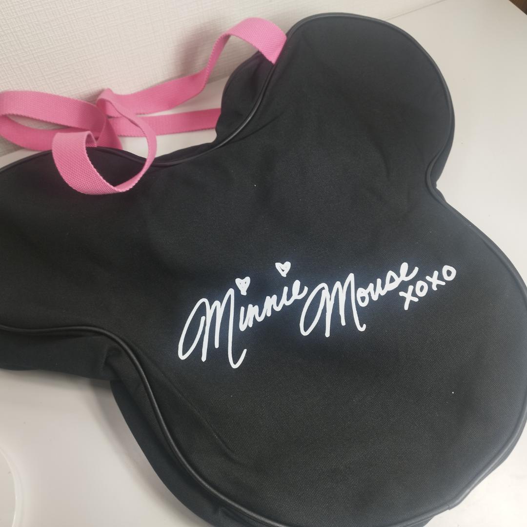 ミニーマウス ビッグフェイス トートバッグ ピンクハート 海外ディズニ IEb4
