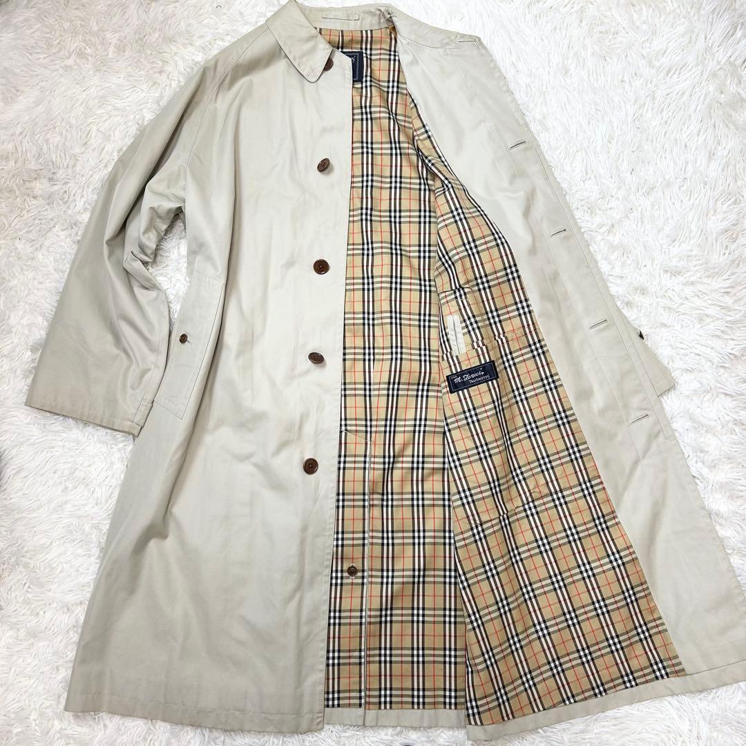 Burberry ステンカラーコート ノバチェック ロング丈 XL ヴィンテージ