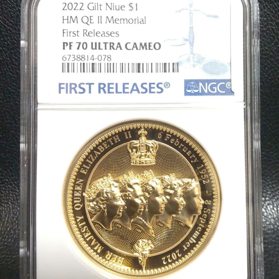 【最高鑑定】2022年 エリザベス2世追悼記念 FR NGC PF70UC レア NGC鑑定PF70 2022年 ロイヤルミント エリザベス2世女王陛下 追悼記念